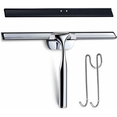 Mumu - Stainless Steel Shower Squeegee with Rubber Edge, Including 1 Replacement Edge and 1 Hook Mumu - Stainless Steel Shower Squeegee with Rubber Edge, Including 1 Replacement Edge and 1 Hook