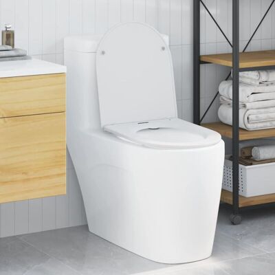 vidaXL White Toilet Seat - Standard Sanftschließend vidaXL White Toilet Seat - Standard Sanftschließend