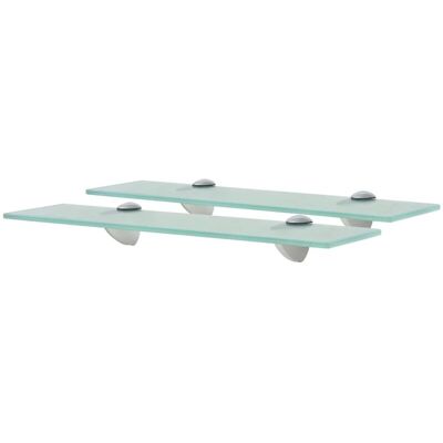 Floating Shelves 2 pcs Glass 40x10 cm 8 mm vidaXL Floating Shelves 2 pcs Glass 40x10 cm 8 mm vidaXL