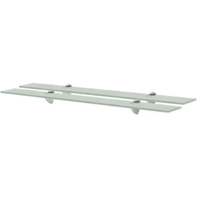 vidaXL Floating Shelves 2 pcs Glass 80x10 cm - Floating shelves vidaXL Floating Shelves 2 pcs Glass 80x10 cm - Floating shelves