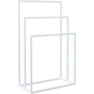 vidaXL Freestanding Towel Rack White 48x24x79 cm Iron - Bathroom Organizer vidaXL Freestanding Towel Rack White 48x24x79 cm Iron - Bathroom Organizer