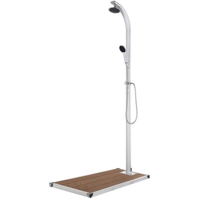 Garden Shower with Brown Base 220 cm Aluminium vidaXL Garden Shower with Brown Base 220 cm Aluminium vidaXL