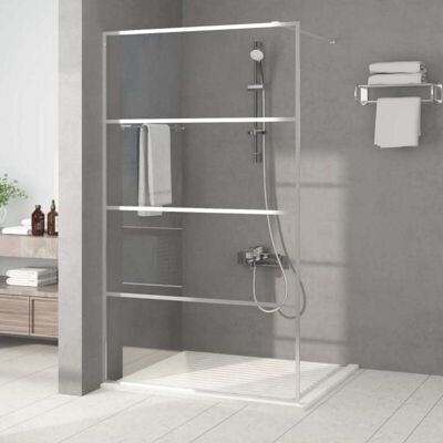 MAISONCHIC - Walk-in Shower Panel Silver 115x195 cm ESG Glass MAISONCHIC - Walk-in Shower Panel Silver 115x195 cm ESG Glass