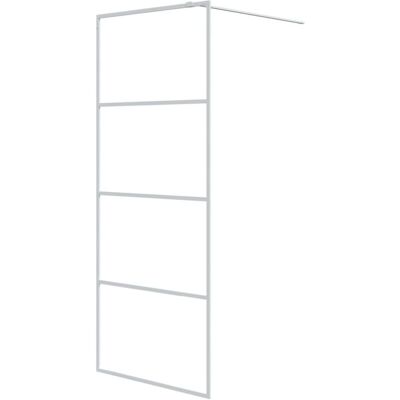 vidaXL Walk-in Shower Wall White 80x195 cm Clear ESG Glass - Shower Wall vidaXL Walk-in Shower Wall White 80x195 cm Clear ESG Glass - Shower Wall