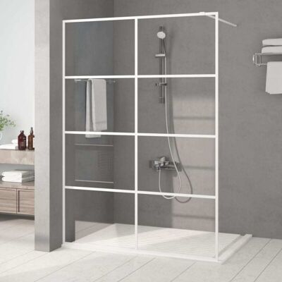 vidaXL Walk-in Shower Wall White 140x195 cm ESG Glass Shower Screen vidaXL Walk-in Shower Wall White 140x195 cm ESG Glass Shower Screen