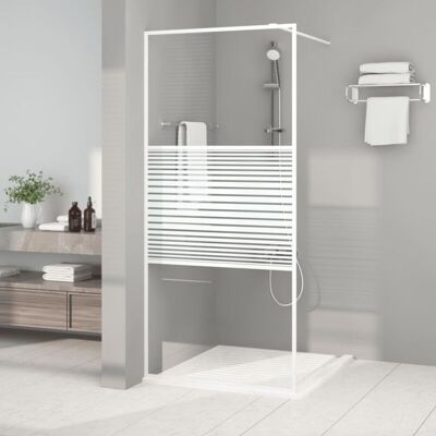 vidaXL Walk-in Shower Wall White 90x195 cm ESG Glass Enclosure vidaXL Walk-in Shower Wall White 90x195 cm ESG Glass Enclosure