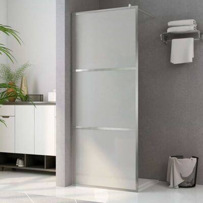 vidaXL Walk-in Shower Wall with Frosted ESG Glass - 90x195 cm vidaXL Walk-in Shower Wall with Frosted ESG Glass - 90x195 cm