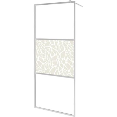 vidaXL Walk-in Shower Wall ESG Glass with Stone Design 140x195 cm - Shower Wall vidaXL Walk-in Shower Wall ESG Glass with Stone Design 140x195 cm - Shower Wall