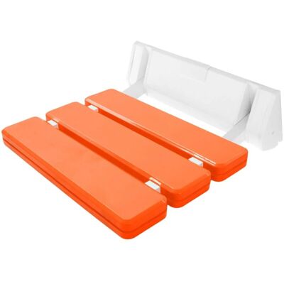 CNCEST Wall Mounted Folding Shower Seat Foldable Shower Seating Chair Folding Bath Seat, up to 130 kg, 32 x 34 x 10 cm, Orange CNCEST Wall Mounted Folding Shower Seat Foldable Shower Seating Chair Folding Bath Seat, up to 130 kg, 32 x 34 x 10 cm, Orange