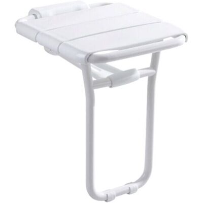 Ymyny - White epoxy coated aluminum folding shower seat, non-slip wall mounted shower seat for bathroom Ymyny - White epoxy coated aluminum folding shower seat, non-slip wall mounted shower seat for bathroom