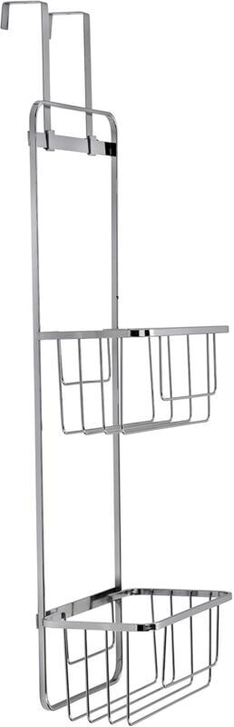 Croydex Rust Free Hook Over Door 2 Tier Bathroom Storage Basket Organiser