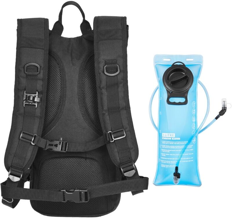 Mophorn Hydration Backpack, 3L TPU Water Bladder, Tactical Molle Hiking Pack with Storage for Men Women, Hydro Daypack