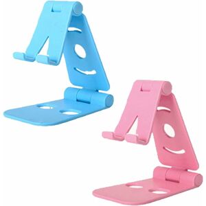 HÉLOISE 2-Pack Foldable Phone Holder, Adjustable Angle Desktop Cell Phone Stand, Compatible with Apple Samsung/Huawei/and Other Smartphones (4-9.7 Inches)