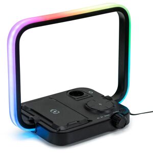Valuelights - Wireless Charger Pad led Colour Changing Light Station Phone Airpod Watch Stand - Black