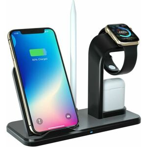 HOOPZI Wireless charger, Qi Fast 3 in 1 10W wireless charging station compatible with Apple Watch Series 1/2/3/4/5 and iPhone11 / 11 Pro / 11 Pro Max / XS /