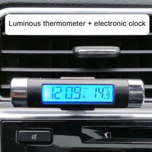 LIIYIELA Barrel-shaped car watch thermometer, LCD screen, LED ventilation clip, digital car watch thermometer LIIYIELA Barrel-shaped car watch thermometer, LCD screen, LED ventilation clip, digital car watch thermometer