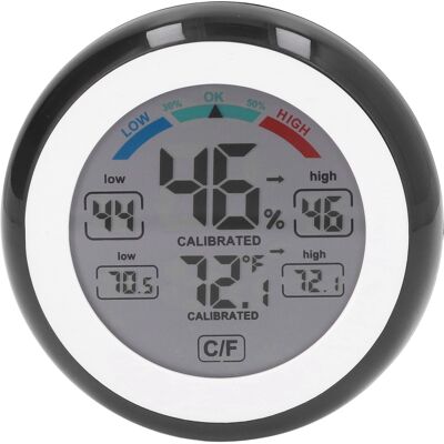 PUNNYB Innen-/außen-hygrometer Mit Rundem, Kabellosem Touchscreen PUNNYB Innen-/außen-hygrometer Mit Rundem, Kabellosem Touchscreen