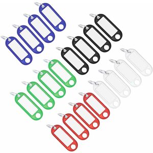 TINOR 20 Pack Durable Plastic Tag Keychains, Luggage Tag, 5 Colors