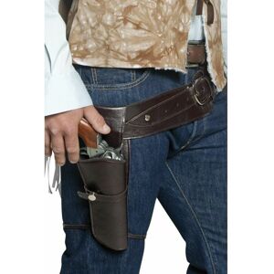 Smiffys - Authentic Western Wandering Gunman Belt & Holster Brown [33097]