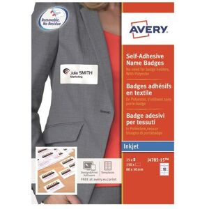 VOW - Avery s/a Name Badges 80X50Mm Pk150 - AV13433