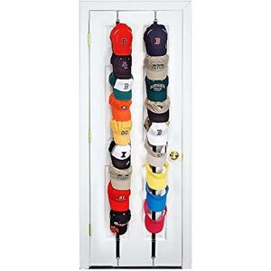 HÉLOISE Cap Rack 2 Packs - Holds up to 16 Caps for Baseball Hats, Ball Caps for Use in Two Different Rooms Great Ball Cap Storage Rack Organizer Hats Shelf