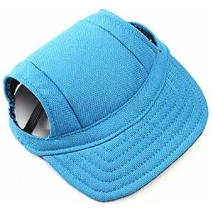 Sports Baseball Cap Dog Canvas Hat with Ear Holes for Small Dogs - Size s (Blue), Hats - Denuotop