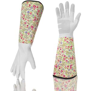 Groofoo - Gardening Gloves for Women/Men - Goatskin Work Gloves, Long and Resistant, Gloves with Forearm Protection for Gardening, Plants, Flowers