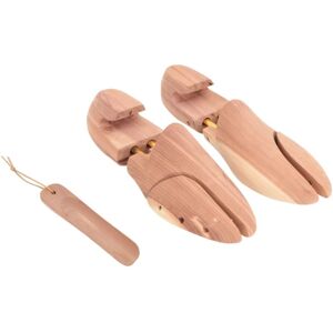 Shoe Stretcher with Shoe Horn eu 42-43 Solid Wood Cedar Vidaxl Brown