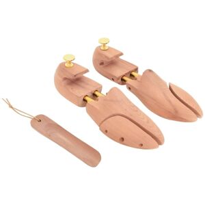 Shoe Stretcher with Shoe Horn eu 42-43 Solid Wood Cedar Vidaxl Brown