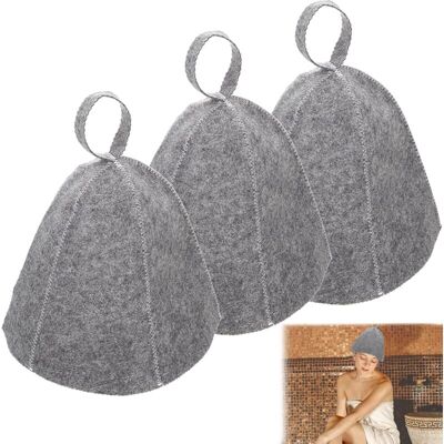 Linghhang - 3pcs Sauna Hat-Grey Sauna Felt Hat For Women And Men Sauna Cap Felt Sauna Hats Sauna Cap Hat Accessories Suitable For Saunas Spas And Linghhang - 3pcs Sauna Hat-Grey Sauna Felt Hat For Women And Men Sauna Cap Felt Sauna Hats Sauna Cap Hat Accessories Suitable For Saunas Spas And