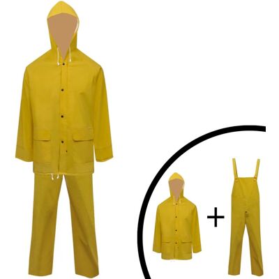 vidaXL Waterproof Yellow XXL Rain Suit - Raincoat & Groundsheet vidaXL Waterproof Yellow XXL Rain Suit - Raincoat & Groundsheet