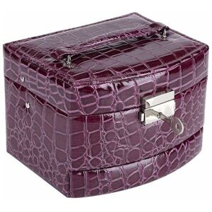 Orchidée - 3-layer jewelry storage box with mirror and handle for necklace, rings, necklace