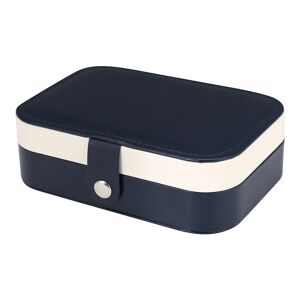 Jewelry Box for Women, Small Portable Pu Leather Jewelry Box for Necklaces, Bracelets, Rings and Earrings, Blue - Rhafayre