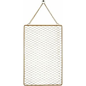 Multifunctional Wall Grid - Wall Mounted Memo Board for Photos, Jewelry, Chain Holder, Earrings, Home Office Storage - Gold Wall Decor - Rhafayre