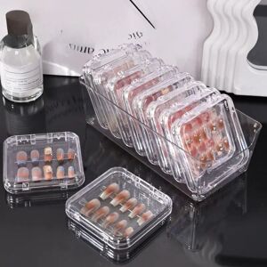 ZVD - 13 Piece Clear Plastic Organiser Set, Stackable Bracelet Necklace Display Box, Clear Accessory Storage Box for Desktop and Packaging