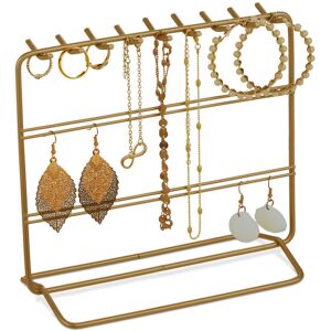 Relaxdays Jewellery Stand, Chains & Earrings, Jewellery Storage, HxWxD: 18 x 20 x 9 cm, Earring Holder Metal, Bronze Relaxdays Jewellery Stand, Chains & Earrings, Jewellery Storage, HxWxD: 18 x 20 x 9 cm, Earring Holder Metal, Bronze
