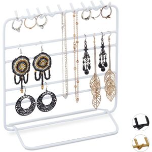 Relaxdays Jewellery Stand, Necklaces, Earrings, Bracelets, Iron, H x W x D 21 x 20 x 10 cm, White Relaxdays Jewellery Stand, Necklaces, Earrings, Bracelets, Iron, H x W x D 21 x 20 x 10 cm, White