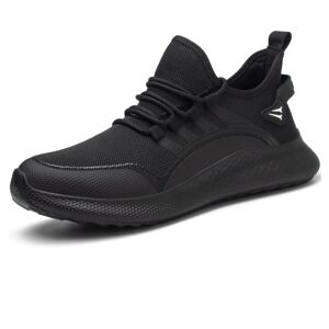 Safety Shoes Men, Women Safety Sneakers, Lightweight Breathable Steel Toe Cap Protection, Steel Non-Slip Construction Shoe Black 48EU - Rhafayre