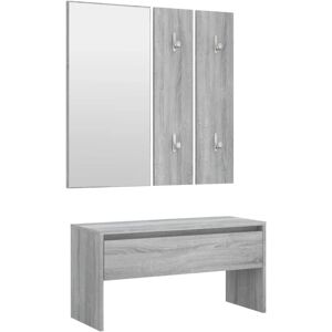 Hallway Furniture Set Grey Sonoma Engineered Wood Vidaxl Grey