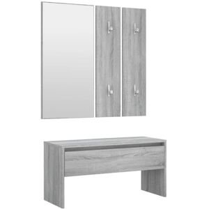 BERKFIELD HOME Mayfair Hallway Furniture Set Grey Sonoma Engineered Wood