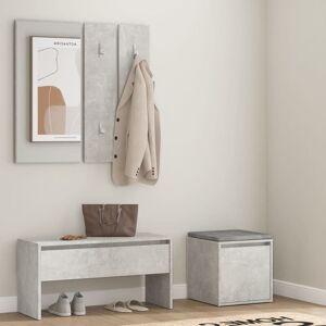 BERKFIELD HOME Royalton Hallway Furniture Set Concrete Grey Engineered Wood