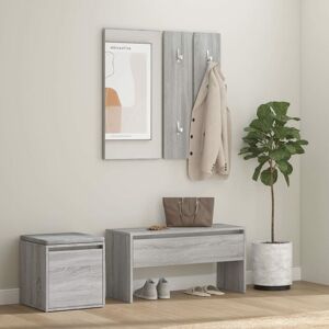 BERKFIELD HOME Royalton Hallway Furniture Set Grey Sonoma Engineered Wood