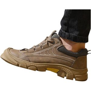 SWEEVT Men's Safety Shoes Lightweight Steel Toe Sneakers Puncture Resistant Work Utility Shoes, Brown, Size: 38 SWEEVT Men's Safety Shoes Lightweight Steel Toe Sneakers Puncture Resistant Work Utility Shoes, Brown, Size: 38