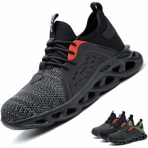SWEEVT Safety Shoes Lightweight Men Women - Breathable Flying Puncture Proof Sneakers Work Shoes Steel Toe Cap Construction Shoe,Grey-41 SWEEVT Safety Shoes Lightweight Men Women - Breathable Flying Puncture Proof Sneakers Work Shoes Steel Toe Cap Construction Shoe,Grey-41