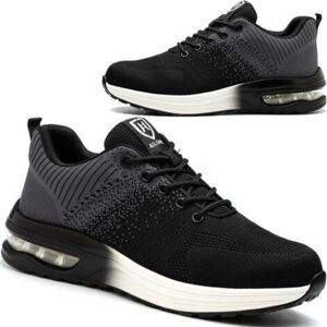MCBOSON Safety Shoes Men Women Lightweight Breathable Safety Sneakers Comfortable Work Shoes with Steel Toe Cap, Gray - Size 43 MCBOSON Safety Shoes Men Women Lightweight Breathable Safety Sneakers Comfortable Work Shoes with Steel Toe Cap, Gray - Size 43