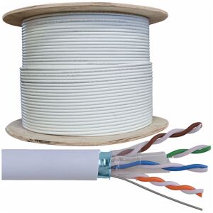 LOOPS 100m (330 ft) CAT6 FTP STP Shielded Cable Reel Drum Pure Copper Ethernet Network LAN RJ45