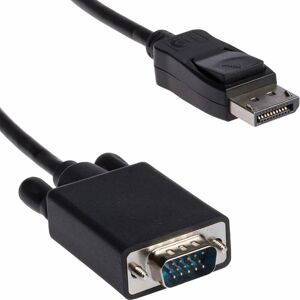 Loops - 2m DisplayPort Male To vga Plug Cable Lead 15 Pin Monitor pc Video Converter