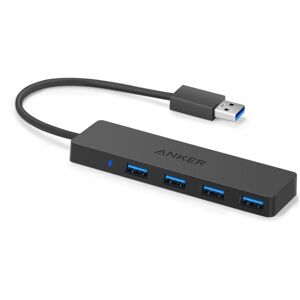 Anker 4-Port Ultra Slim usb 3.0 Data Hub 2 ft / Black