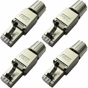 Loops - 4x RJ45 CAT6a Tool less Connectors & Boot ftp Shielded Outdoor Ethernet Plugs