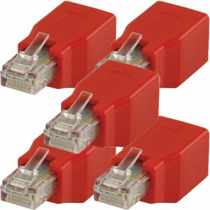 Loops - 5x RJ45 CAT6 Crossover Adapter Connector Male to Female Ethernet End Converter